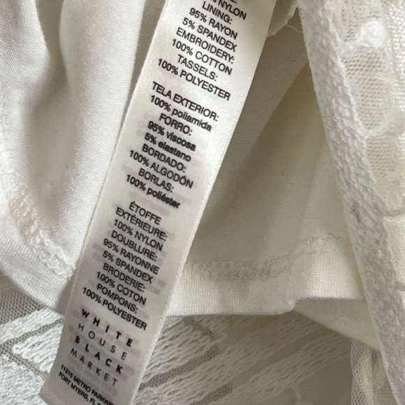 WHBM Layered Embroidered Lace Top with Tassles - Picture 5 of 6